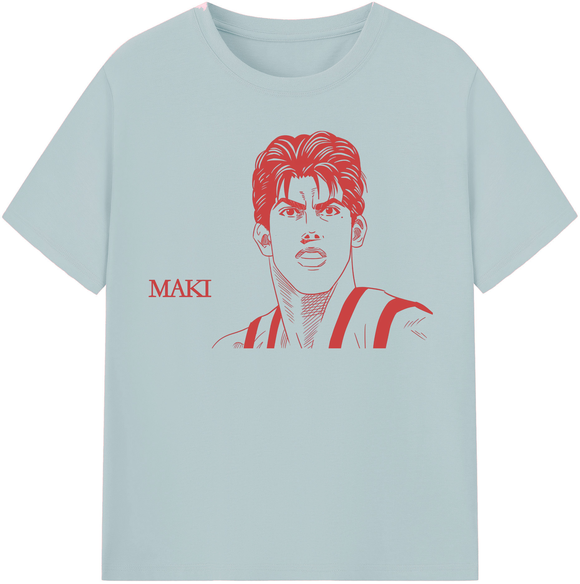 SLAM DUNK／スラムダンク 綿100％半袖Tシャツ（フロントプリント）